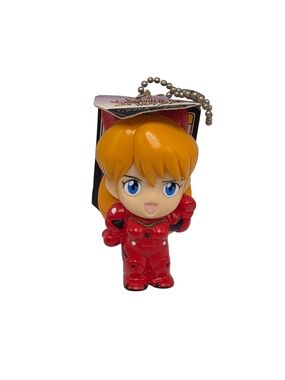 Vintage SEGA Neon Genesis Evangelion Asuka Soft Keychain Figure Plugsuit Prize